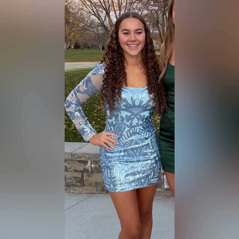 Light blue homecoming dress